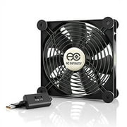 AC Infinity MULTIFAN S4, Quiet 140mm UL-Certified USB Fan for Receiver DVR Playstation Xbox Computer Cabinet Cooling