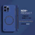 thumbnail image 1 of Ultra Thin Hard PC Magnetic Frameless Phone Case For Magsafe iPhone 15 14 Pro Max 13 12 Mini 11 Pro Max Matte Color Solid Cover Dark Blue for iPhone 15 Plus, 1 of 6