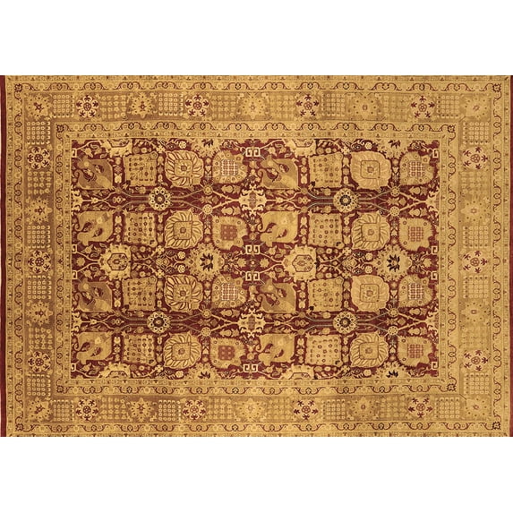 Ahgly Company Indoor Rectangle Oriental Brown Traditional Area Rugs, 7' x 9'