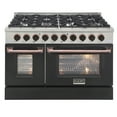 thumbnail image 2 of 48 in. 6.7 cu. ft. Dual Fuel Range for Propane Gas in Black and Rose Gold, 2 of 11