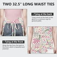 thumbnail image 6 of Pioneer Flower Floral Print Pattern Apron-Garden Aprons for Women with Pockets-Cotton Linen Waterproof Kitchen Cooking Gardening Aprons Adjustable for Kitchen,Cooking,BBQ and Salon 33x27 Inch, 6 of 7