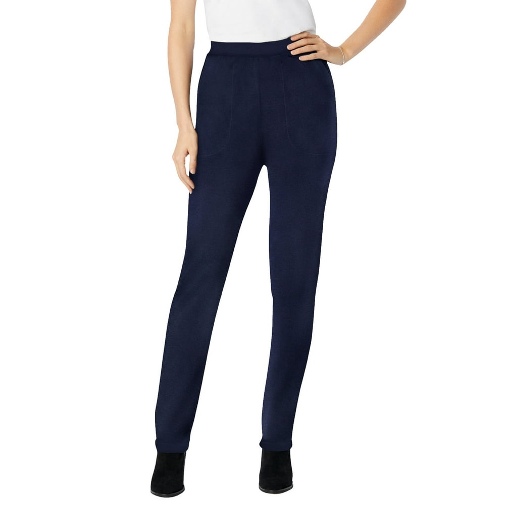 Woman Within Woman Within Women's Plus Size Tall Straight Leg Ponte