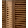 thumbnail image 7 of SOFE Wood Short Privacy Screen Indoor, 2.6 ft Tall Shutters Folding Room Dividers 3 Panel, Brown Room Partitions and Dividers Freestanding, Farmhouse Foldable Wall for Home Bedroom Office, 7 of 7