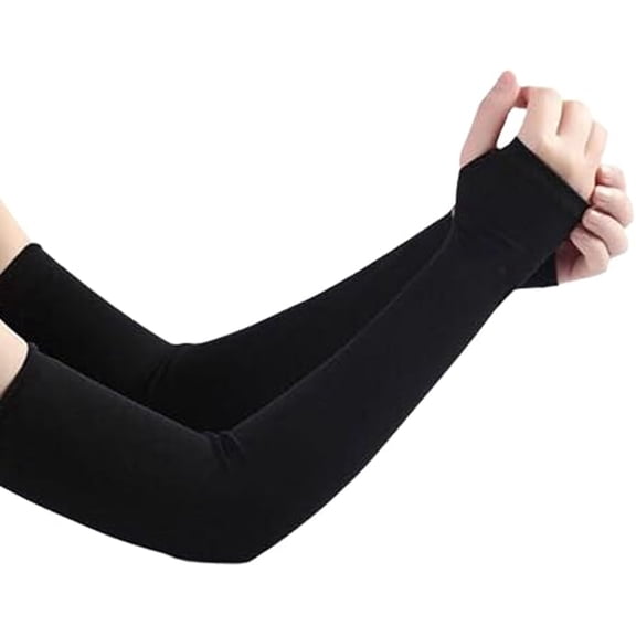 Arm Sleeves with Thumb Hole, UPF 50 UV Protection Cooling Compression Sleeves for Men Women, Perfect for Driving Cycling Running Outdoor Sports