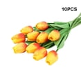 thumbnail image 2 of Naiovety 10X flores artificiales PU flores falsas ramo flores boda interior vívido hogar florero accesorios Decoración Decoración Atardecer, 2 of 6