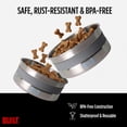 thumbnail image 6 of BUILT 38 Oz Dog Bowl - Non-Skid Pad & Soft Grip Ring - Double Wall Stainless Steel, BPA-Free, Non-Porous & Rust-Resistant - Pet Food & Water Bowl for Dogs & Cats - Heavy Duty (Grey), 6 of 7