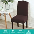 thumbnail image 6 of Chair Slipcover, AUCHEN Super Stretchy Dining Chair Covers Set of 4, Parsons Chair Protector Covers Chair Covers for Dining Room, Furniture Protector Covers for Restaurant Hotel Ceremony (Coffee), 6 of 9