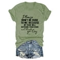 thumbnail image 2 of Uooqdmx Plus Size Tops for Women Short Sleeve Shirts for Women Funny Saying T Shirt Short Sleeve Crewneck Sarcastic Tee Casual Tops Casual Tops for Women Army Green L, 2 of 3