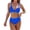 Royal Blue, variant on Minjewel Women's Fashionable Sexy V-Neck Push Up Bikini Two Piece Swimsuit,with Plunge Neckline and Push Up Padding,Summer Beachwear,Black,S
