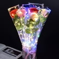 thumbnail image 3 of KUIZAP 1pc Led Light Up Glowing Roses Red Flower Bouquet Led Flash Handheld Valentine's Day Glow Party Wedding Decoration(blue), 3 of 7