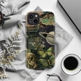 thumbnail image 6 of Vintage Celestial Nature Collage Phone Case, Saturn and Moths with Botanical and Skull Art Design, Protective Hard Cover for iPhone 16 15 14 13 12 11 Pro Max Mini, 6 of 6