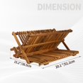 thumbnail image 4 of Utoplike Large Teak Dish Drying Rack, Wooden 3 Ti, 4 of 8