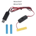 thumbnail image 3 of Eliminador de batería AAA, cable de alimentación USB, reemplaza 3 pilas AAA para radio, reloj de juguete eléctrico, luz LED con interruptor, 3 of 8