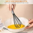 thumbnail image 3 of Bxaolu Egg Whisk, Stainless Steel Manual Eggbeater Hand Egg Mixer Blender for Home - Versatile Tool for Egg Beater, Hand Whisk Blender, for Blending, Whisking, Beating & Stirring(Black, 8"), 3 of 9