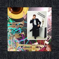 Trumpet, Marching or Concert Band Personalized Picture Frame, 10X10 3514