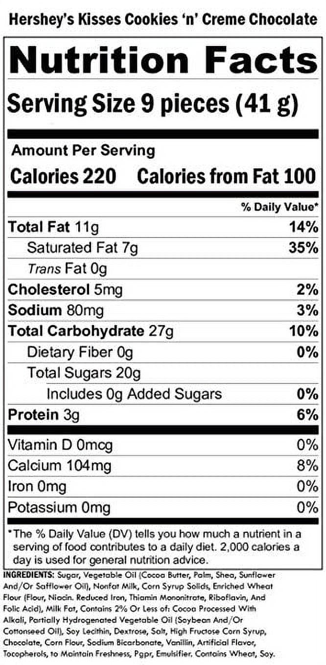 Hershey's Kisses Cookies and Cream Blue Foil, 2 pounds bag