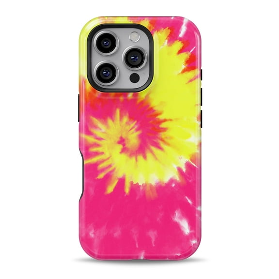 DesignSkinz Scratch-Resistant Hard Slim Case Compatible with iPhone 16 (Compatible with MagSafe) - Spiral Tie Dye V2