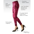 thumbnail image 3 of MeMoi Crushed Velvet Stretch Leggings - Womens - Female (Large/X-Large, Burgundy), 3 of 7