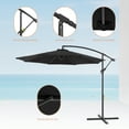 thumbnail image 2 of Sonerlic 10ft Outdoor Patio Hanging Offset Umbrella with Steel Frame for Yard,Poolside and Deck,Black, 2 of 6