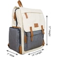 thumbnail image 2 of Cutie Carry Diaper Bag Backpack with Baby Pad Insulated Pocket Stroller Straps Wipe Dispenser Padded Shoulder Large Fashion Bags Dad or Mom Grey Cream, 2 of 7