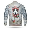 thumbnail image 2 of Playful Saint Bernard Welcomes Winter Snowy Day with Cardinal Bird All Over Print 3D Baseball Jacket Ratty Dog Lover Bomber Jacket Softball - 12017, 2 of 6