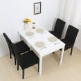 thumbnail image 3 of ChrumpTon 4 Pack Dining Chair Covers,Stretch Chair Covers,Chair Seat Covers for Dining Room Kitchen,Removable,Washable,Black, 3 of 10