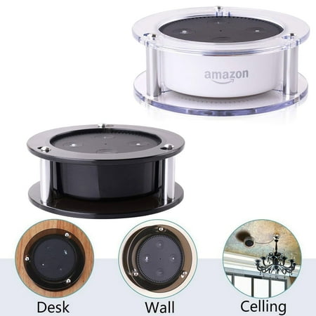 Random Dot - Speaker Stand Guard Holder Wall Mount for Echo Dot 2nd Generation 1-Piece (Random Color:Black/Clear)