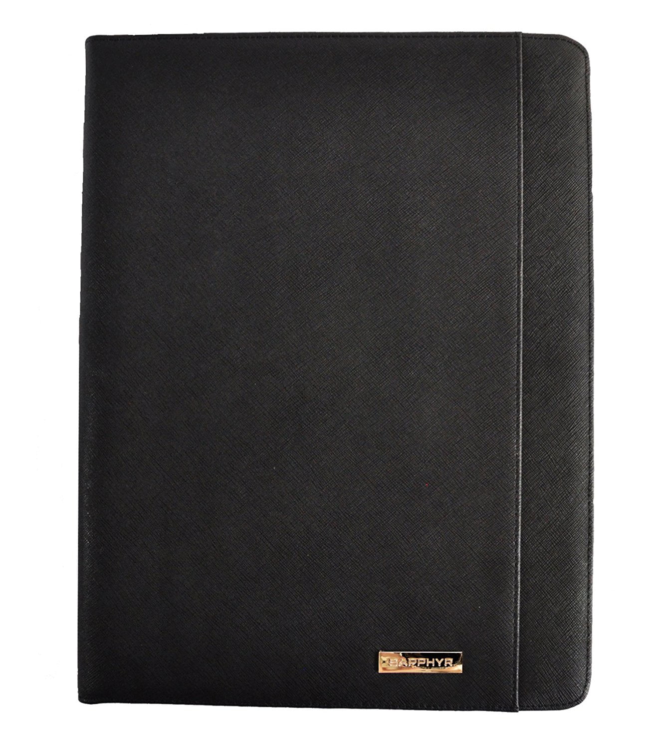 Saffiano Leather Padfolio by Sapphyr | Luxury Business Portfolio Organizer  and Writing Pad | Card and Document Storage for Professionals with Included  