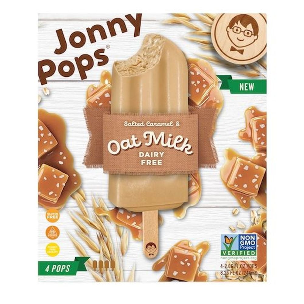 Jonny Rapps Salted Caramel and Oat Milk Pops, 4 count 6 per case