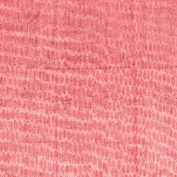 Ahgly Company Indoor Square Abstract Red Modern Area Rugs, 6' Square