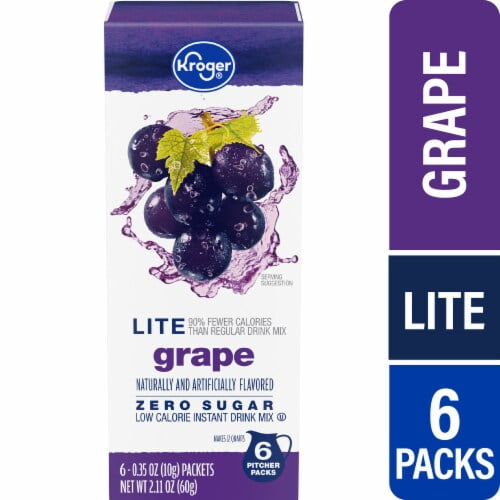 KR Lite Zero Sugar Grape Instant Drink Mix 6 packets / 0.35 oz