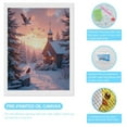 thumbnail image 3 of Diamond Art Kits for Adults - Winter Sunrise Tranquil Chapel Scene 5d Diamond Painting for Adults, Diamond Art for Adults Beginners, Frameless Diamond Painting Kits for Adults for Home Wall Decor, 3 of 7