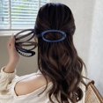 thumbnail image 5 of Pinzas para el pelo ovaladas esmeriladas para mujer, hebilla de Color sólido, horquilla versátil, pasador de moda para exteriores, accesorios para el cabello para niñas, nuevo, 5 of 5