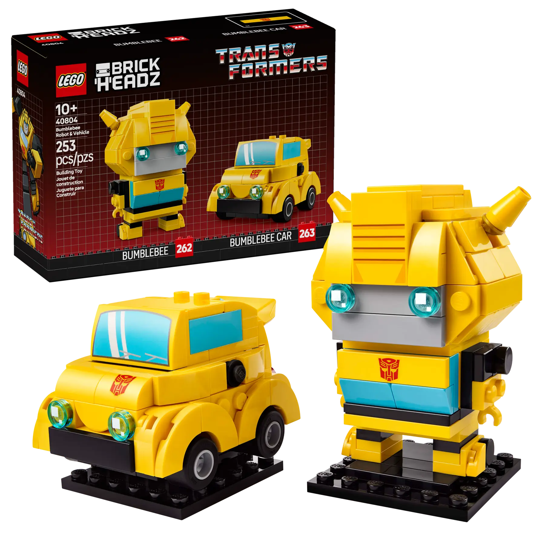 LEGO LEGO Transformers Set, 253pcs Bumblebee Robot Vehicle