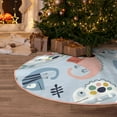 thumbnail image 6 of Daiia Cute Chameleons On Blue Drawing Merry Christmas Tree Skirt , Xmas Large Lace-up Tree Skirt, Santa Snowflakes Rustic Home Decorations New Year Party Farmhouse Decor-36", 6 of 7