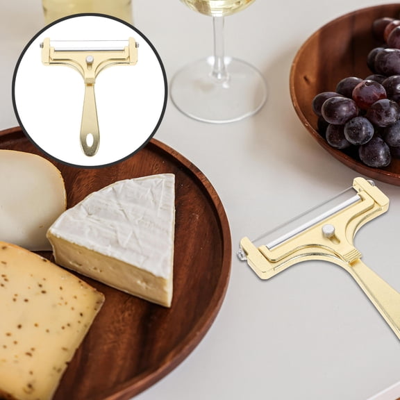 HOMEMAXS 1 Set Adjustable Hand Held Cheese Cutter Kitchen Wire Cheese Butter Slicer