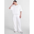 thumbnail image 3 of Athletic Works Women's and Women's Plus French Terry Cropped Boxy Tee, Sizes XS-4X, 3 of 6