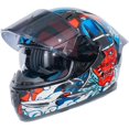 thumbnail image 3 of Obsidian Casco de motocicleta para adultos con doble visera de cara completa para moto de calle con Pinlock Ready aprobado por DOT, 3 of 5