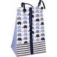 thumbnail image 4 of Bacati Elephants 10 Piece Crib Bedding Set, Blue/Gray, 4 of 8
