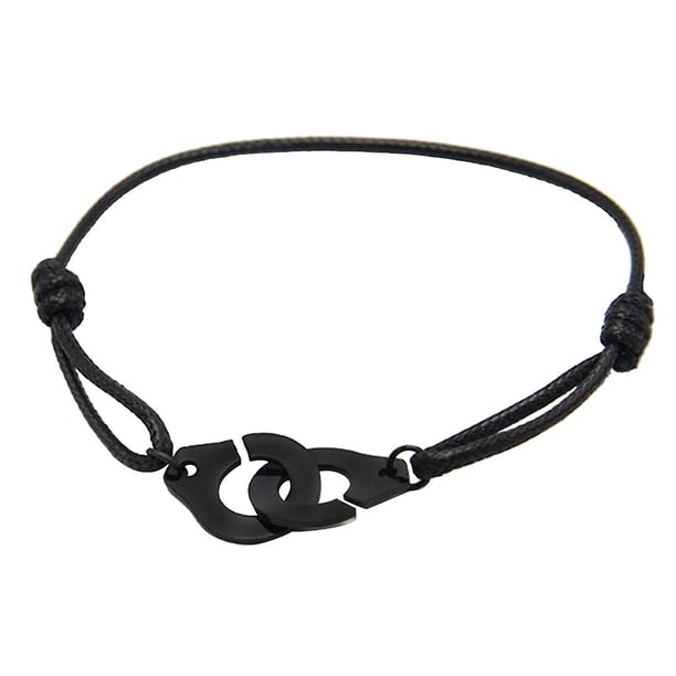 Pulsera de esposas para mujer, pulsera de cuerda, pulseras ajustables, joyería de amistad