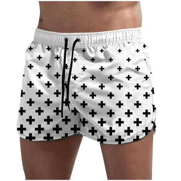 guisaled Summer Swim Trunks for Men Quick Dry Stretch Board Shorts Drawstring Low Waisted 5 Inch Inseam Swim Shorts Bathing Suits