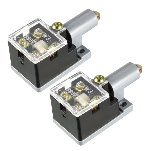 Unique Bargains 2 Pcs LXW3-N 2NO 2NC Ressort Plongeur Rouleau Micro Interrupteurs de Limite Noir
