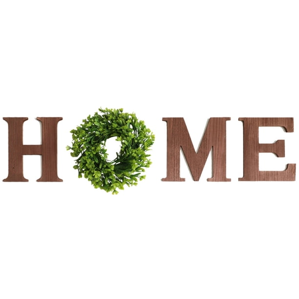 Madera Para El Hogar, Corona De Letras Para Colgar En La Pared, Letras Decorativas Para El Hogar, Para Sala De Estar, Dormitorio, Regalo De Inauguración De La Casa seitruly HA044537-01