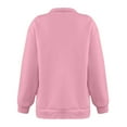 thumbnail image 5 of Duoif Fall Sweatshirts for Women Oversized Solid Color Sweatshirt - Women's Loose Pullover Womens Sweatshirt Pink L, 5 of 5