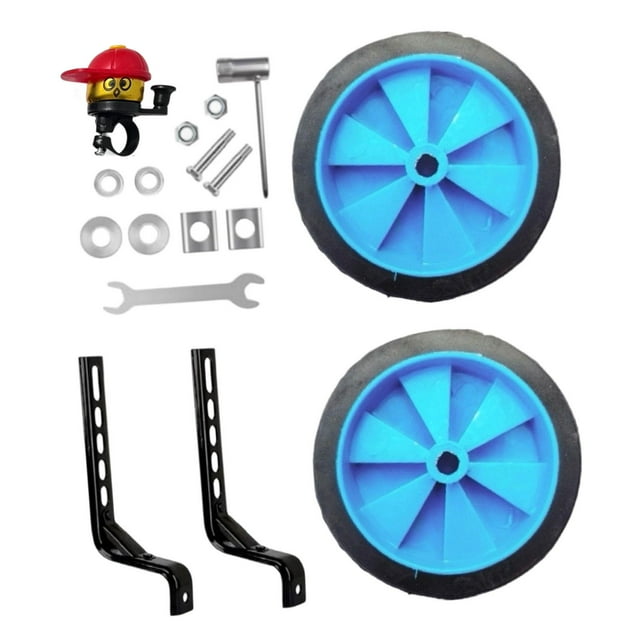 Almencla Roues Stabilisatrices pour Vélo d'Enfants Accessoires de Cyclisme Stabilisateurs de Vélo Réglables Bleus