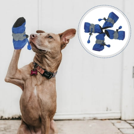 WHAMVOX 4 Pcs Dog Shoes for Hot Pavement Waterproof Boots Small