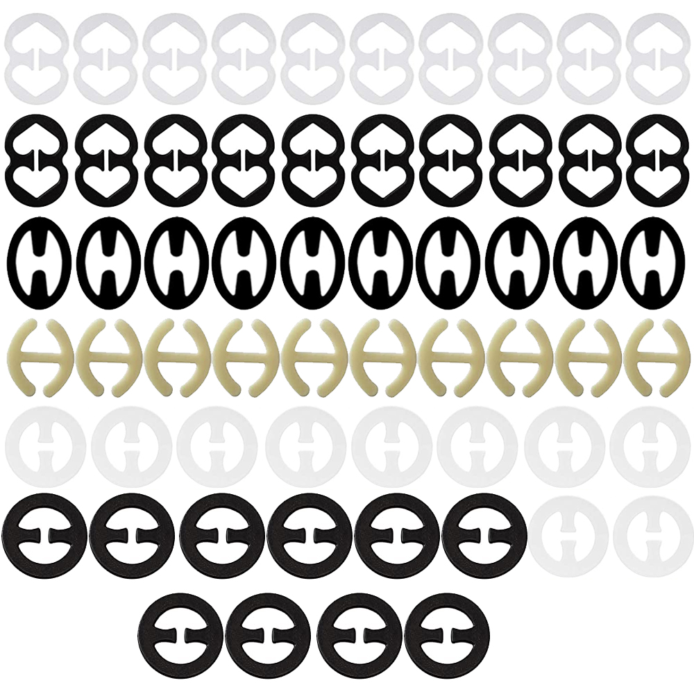 Dicasser 60 Pieces Bra Strap Clip Racer Back Bra Clip Bra Strap Holder Cleavage Control Clip for