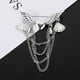 thumbnail image 5 of Broche con borla de cadena, insignias para cuello, ropa, trajes, abrigos, corbatas, joyas, solapas Alas de Angel Plata, 5 of 7
