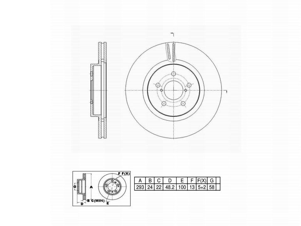 Winstop Brake Rotor, Front WS251125, Subaru Crosstrek 2023-2018