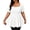 01 White, variant on Plus Size Tops for Women Summer Puff Sleeve Trendy Smocked Square Neck Casual Peplum Tunic Blouse